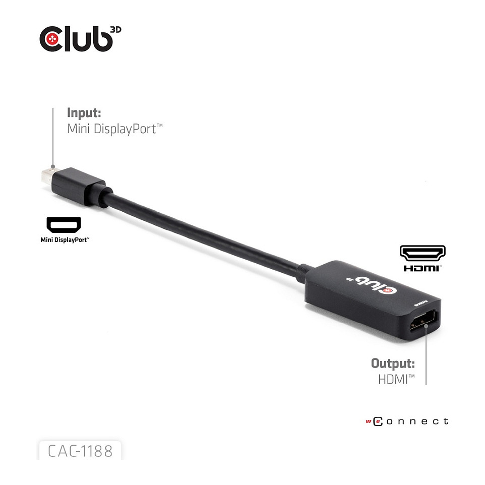 Adapter CLUB 3D MiniDisplayPort na HDMI 2.1 (8k60hz, hdr, retail)-4