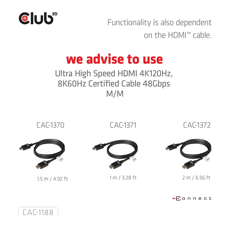 Adapter CLUB 3D MiniDisplayPort na HDMI 2.1 (8k60hz, hdr, retail)-5