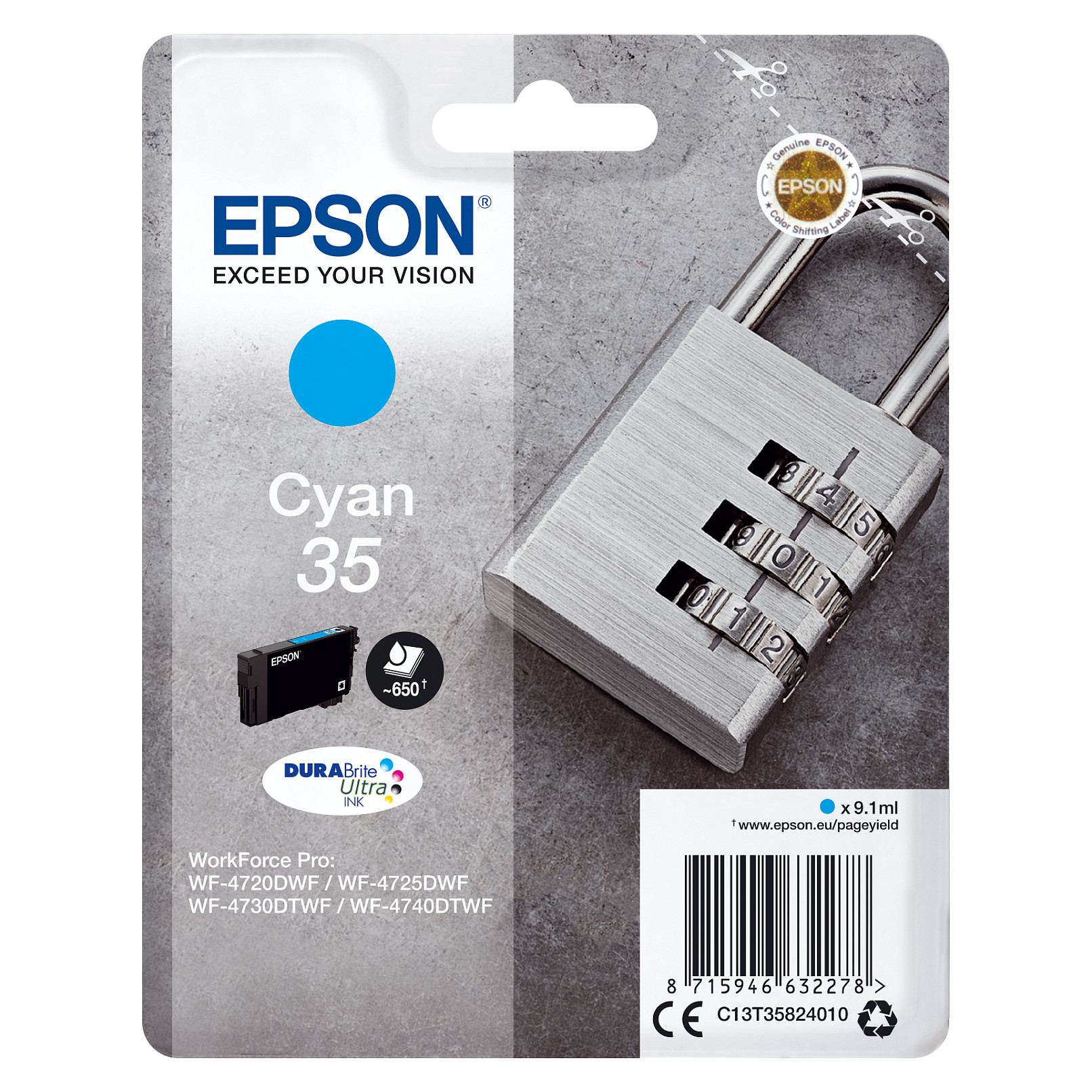 Tinta EPSON C13T35824010 (cyan)