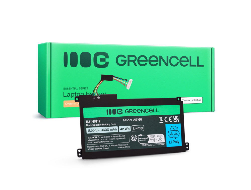 Baterija za laptop GREEN CELL AS166 (11.5V, 3500mAh) za ASUS VivoBook 14-0