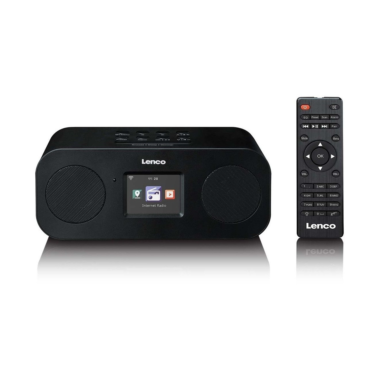 Radio prijemnik LENCO DIR-141BK (internet radio, dab+, bluetooth, spotify connect, srebrno crni)-0