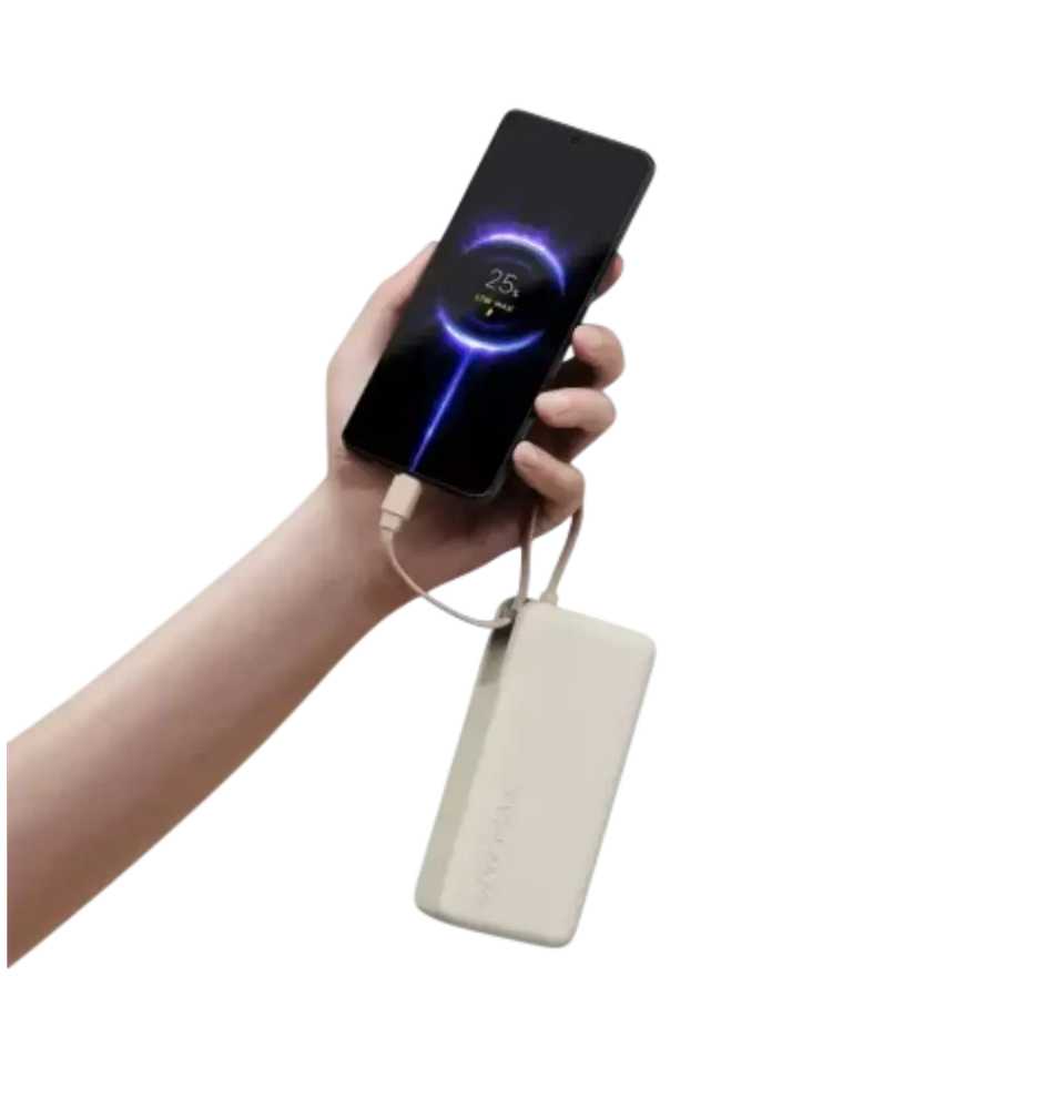 Prijenosna baterija XIAOMI 10000mAh 67W (integrirani kabel, bež)-1
