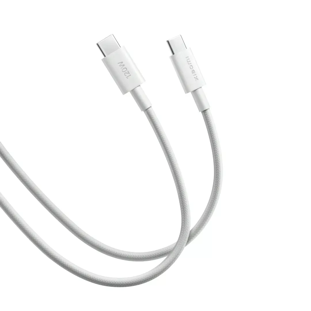 USB-C kabel XIAOMI 6A Braided USB-C to USB-C Cable 2 m (120 W, bijeli)-2
