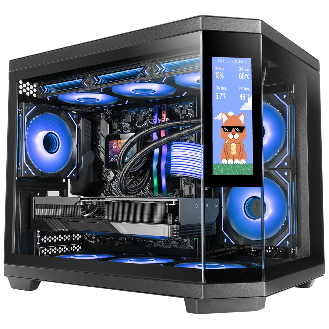Kućište TACENS Mars MC-3TCORELCDM (mATX, 7.2" ips lcd)
