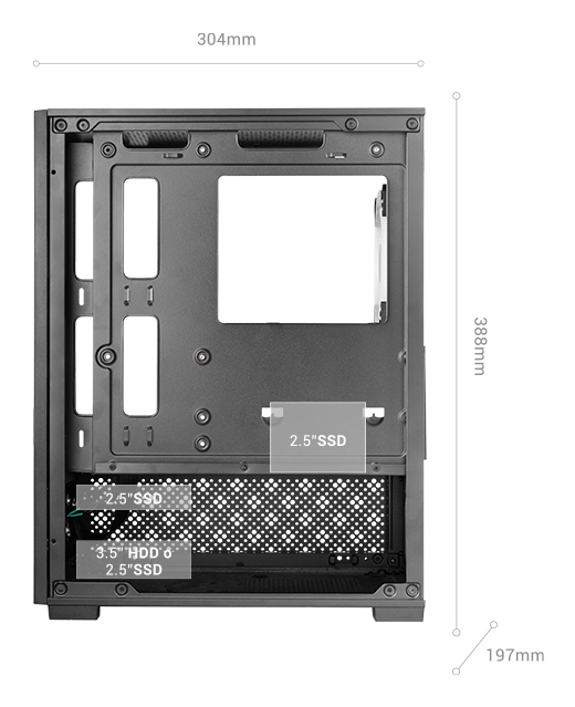 Kućište TACENS MARS MC-SE2 (mATX, 1x fiksni RGB ventilator)-7