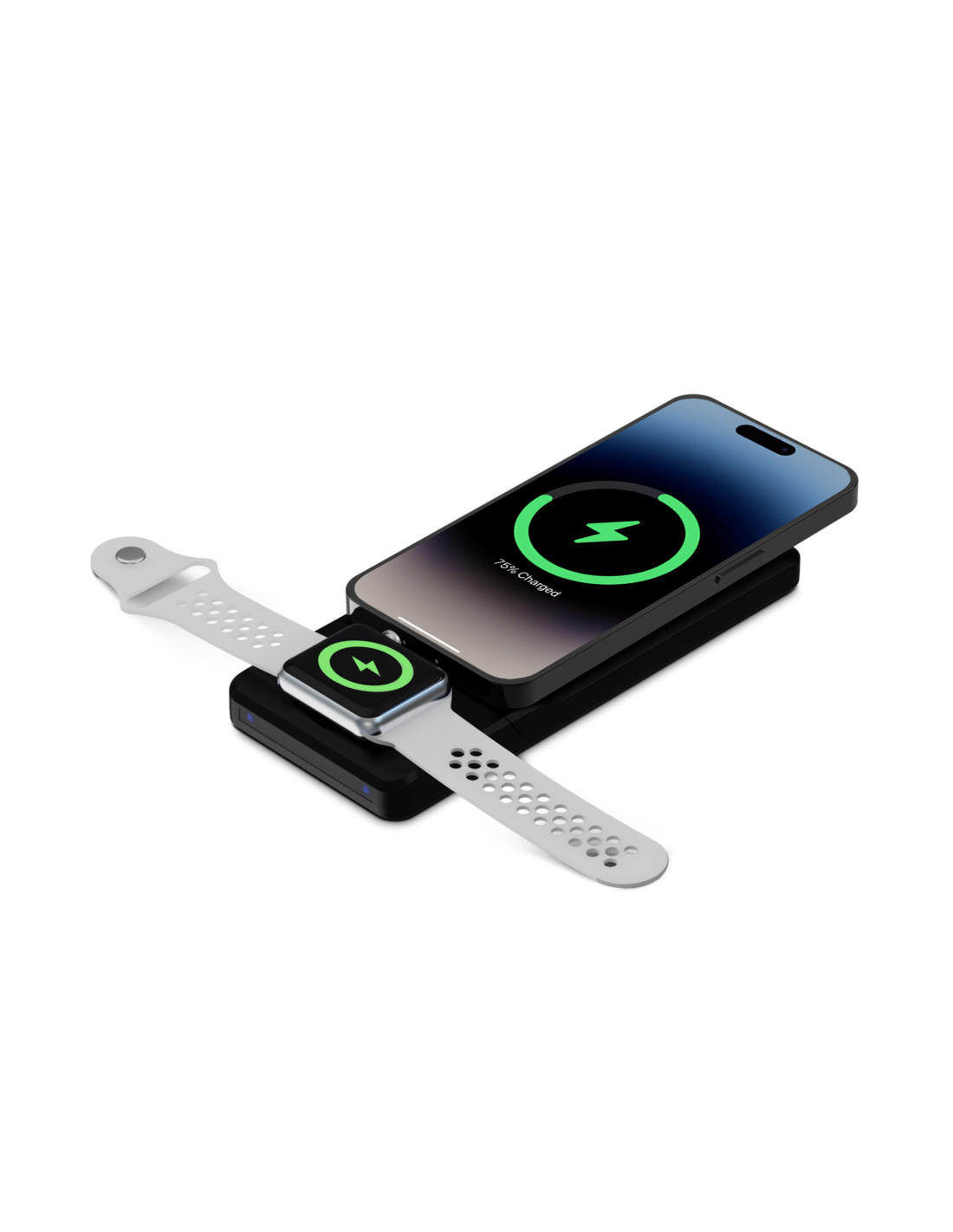 Bežična stanica za punjenje KSIX 3u1 15 W, brzo punjenje, Qi, za Apple Watch i AirPods, crni-1