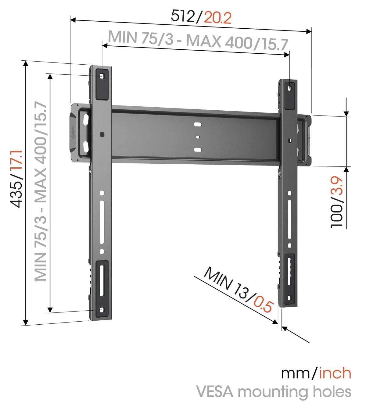 Zidni nosač za TV VOGEL’S TVM5505 ELITE (32"–77", fiksni, max. 75kg)-1