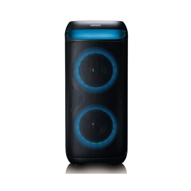 Prijenosni zvučnik LENCO PA-210BK (100w, bluetooth, led, crni)