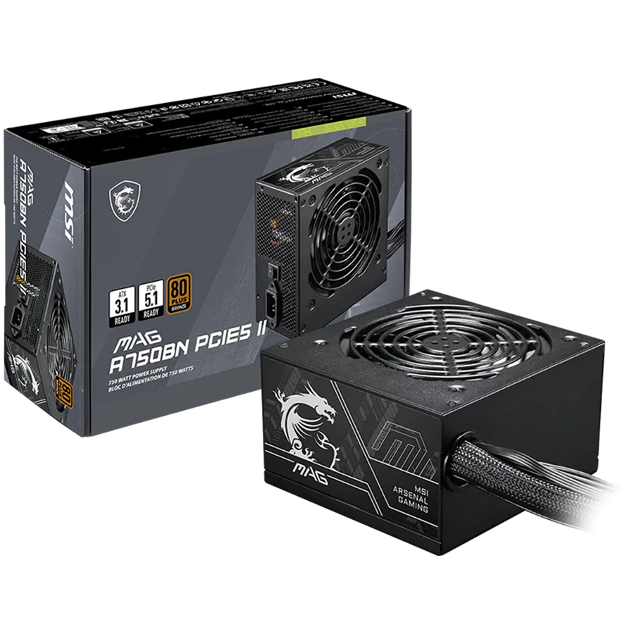 Napajanje MSI MAG A750BN PCIE5 II (750W, 80+ Bronze, ATX 3.1)-0