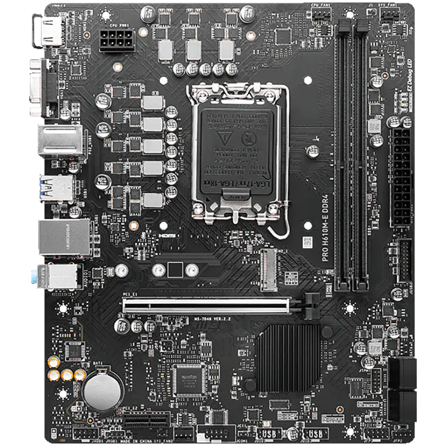 Matična ploča MSI PRO H610M-E (mATX, LGA1700, DDR5)-1