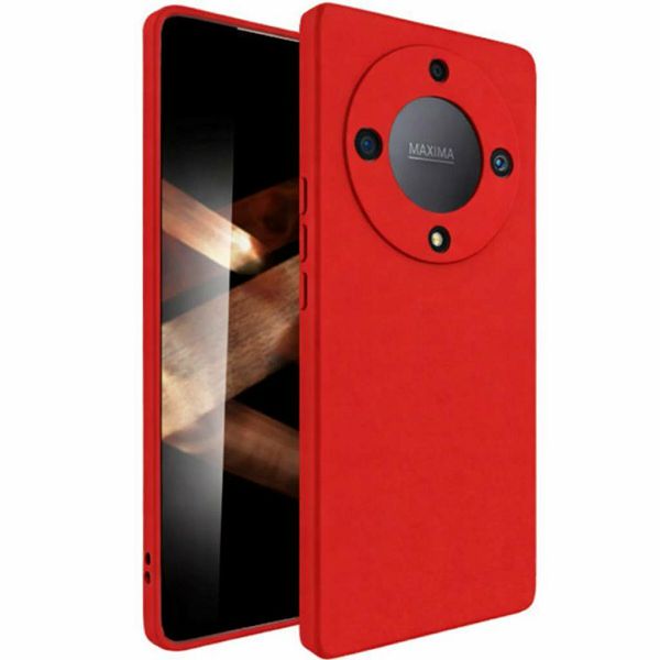 Maska za HONOR Magic 6 Lite (TPU silikonska s mikrovlaknima, crvena)