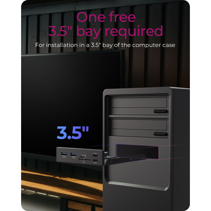USB Hub za kućište ICY BOX IB-HUB1419-i3 (6-u-1, 3.5", USB-C, USB-A, čitač kartica)-6