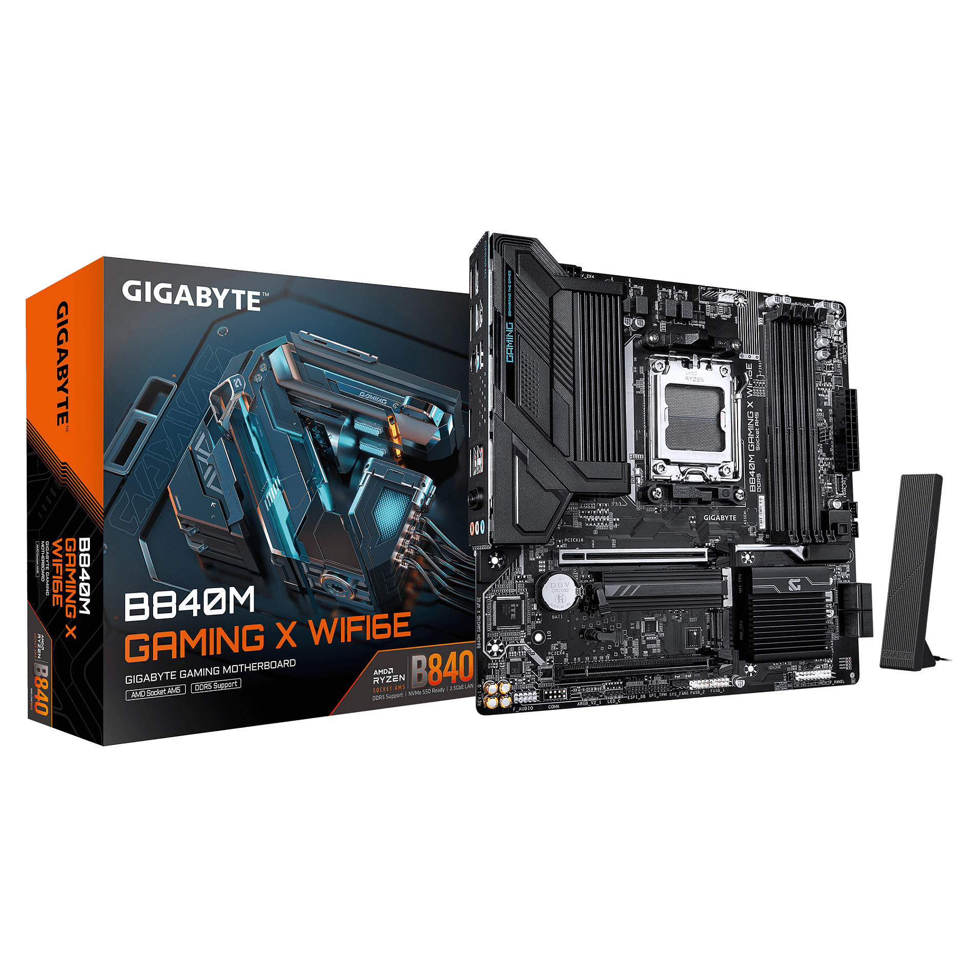 Matična ploča GIGABYTE B840 GAMING X WIFI6E (ATX, Socket AM5, AMD B840, DDR5, Wi-Fi 6E)-4