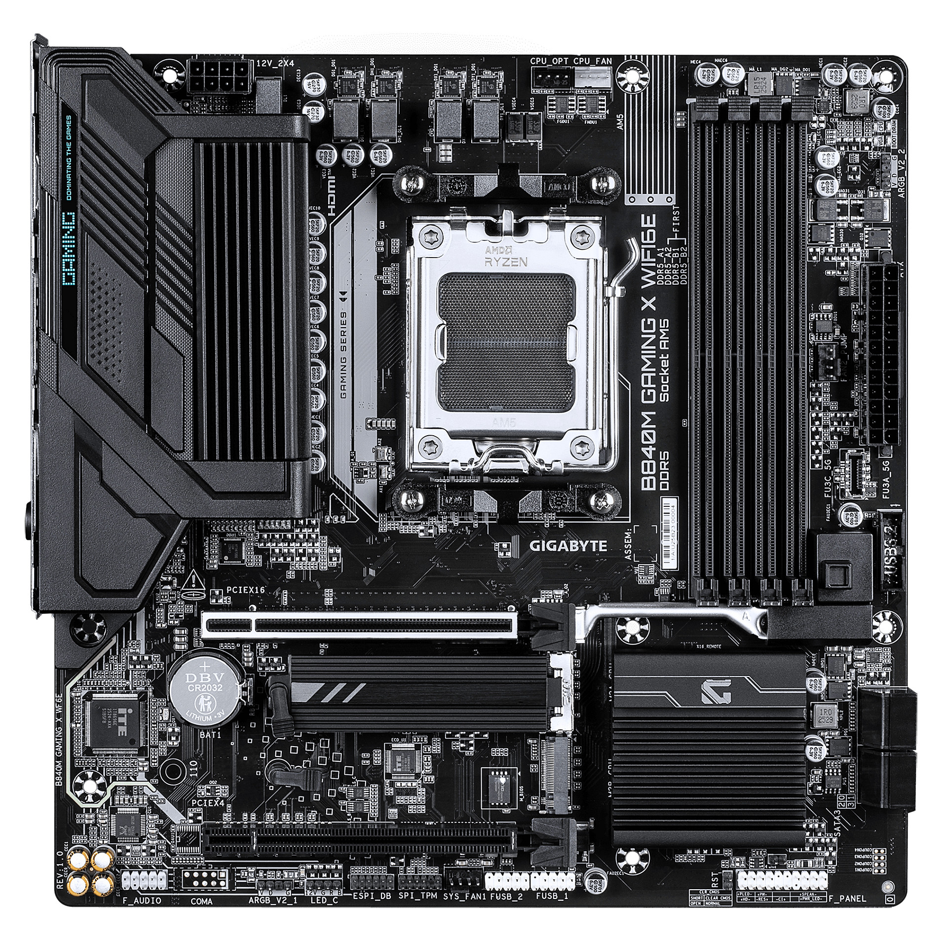 Matična ploča GIGABYTE B840 GAMING X WIFI6E (ATX, Socket AM5, AMD B840, DDR5, Wi-Fi 6E)-5