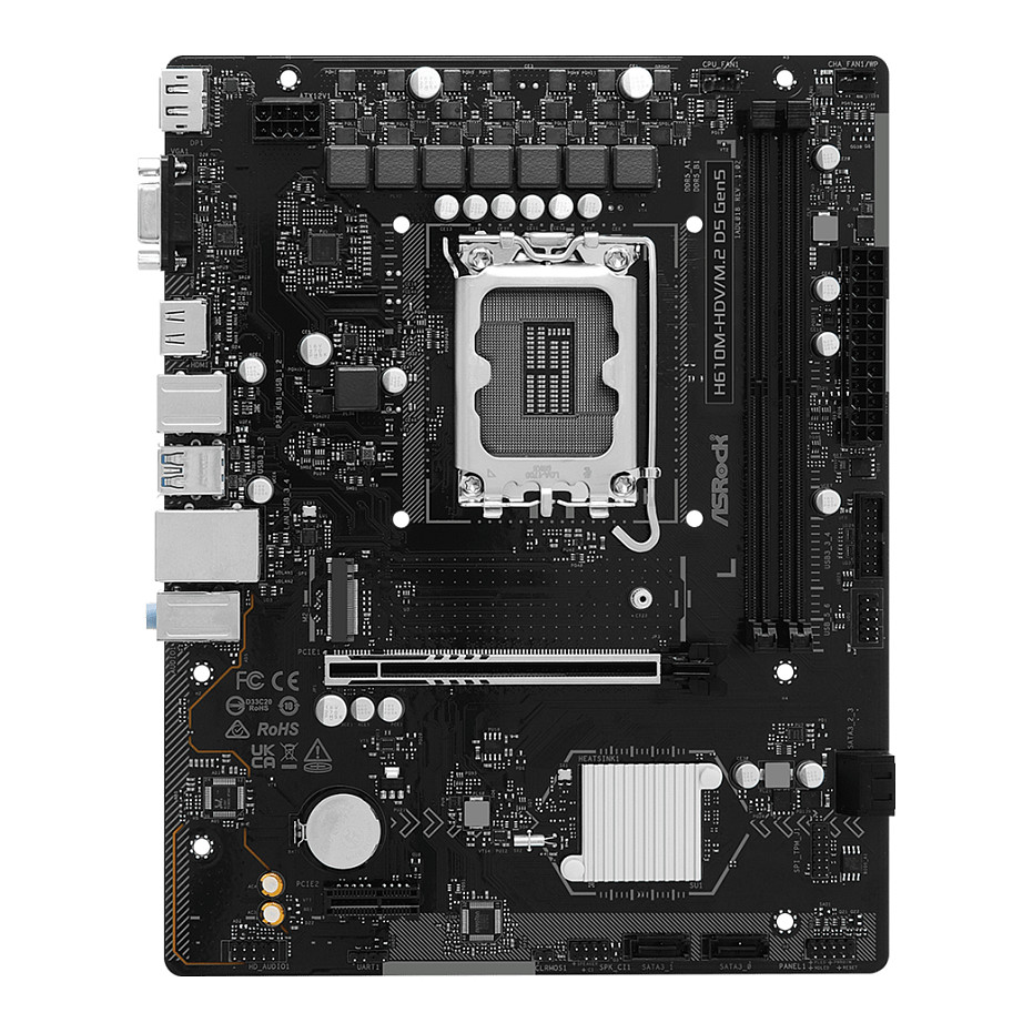 Matična ploča ASROCK H610M-HDV/M.2 (s.1700, H610, DDR5, M.2, PCIe 5.0)-1