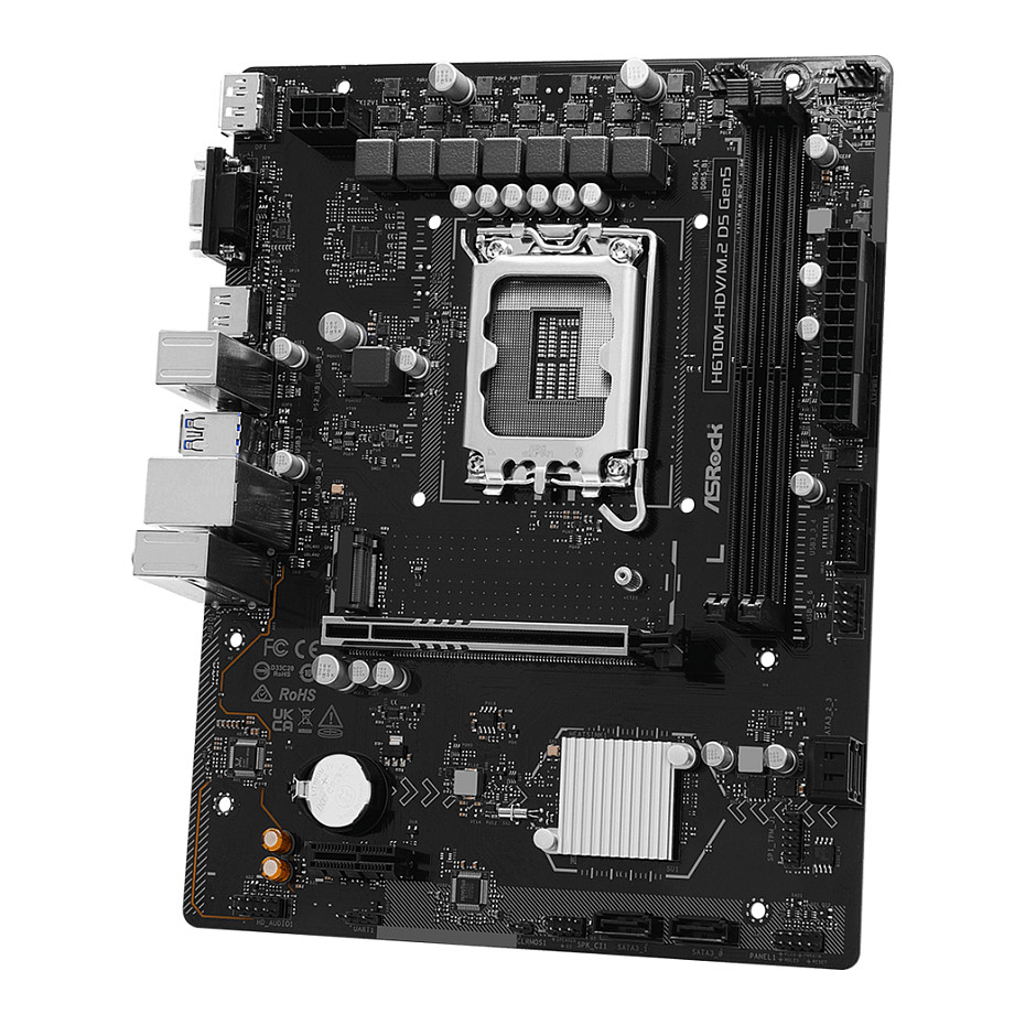 Matična ploča ASROCK H610M-HDV/M.2 (s.1700, H610, DDR5, M.2, PCIe 5.0)-3