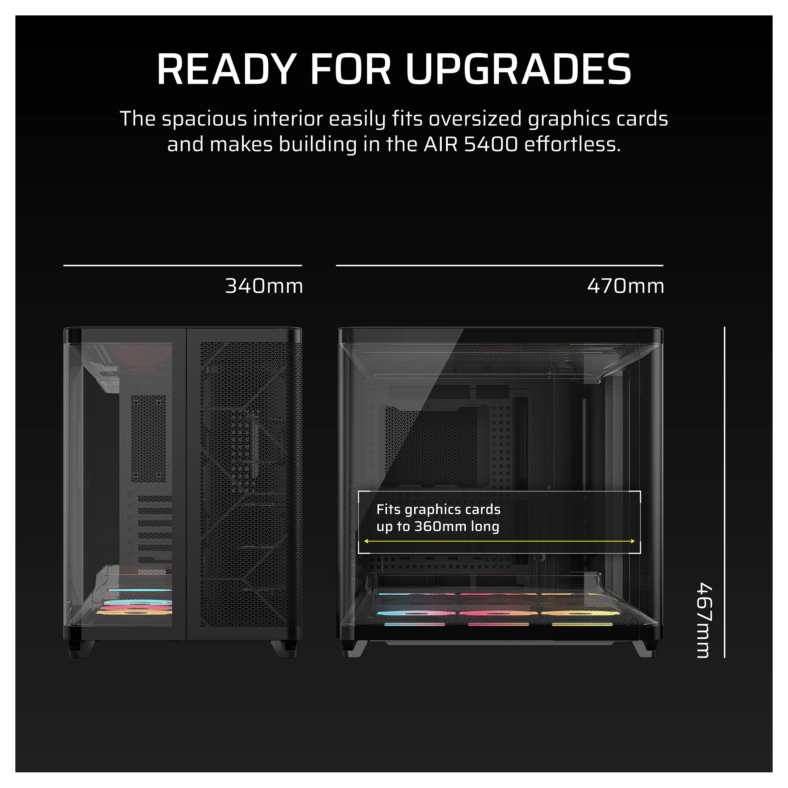 Kućište CORSAIR AIR 5400 LX-R (RGB, iCUE LINK, Midi Tower, Black)-10