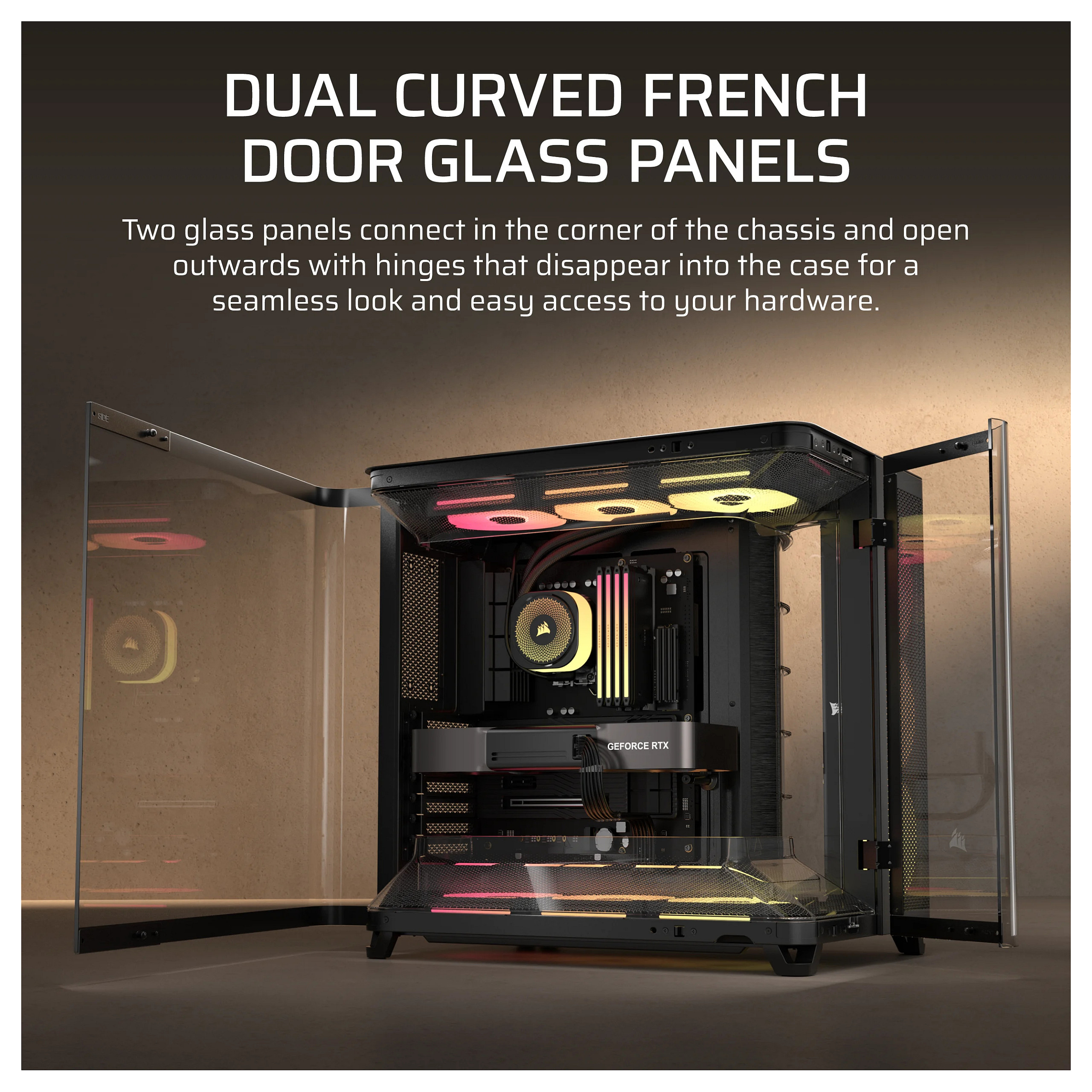 Kućište CORSAIR AIR 5400 LX-R (RGB, iCUE LINK, Midi Tower, Black)-6