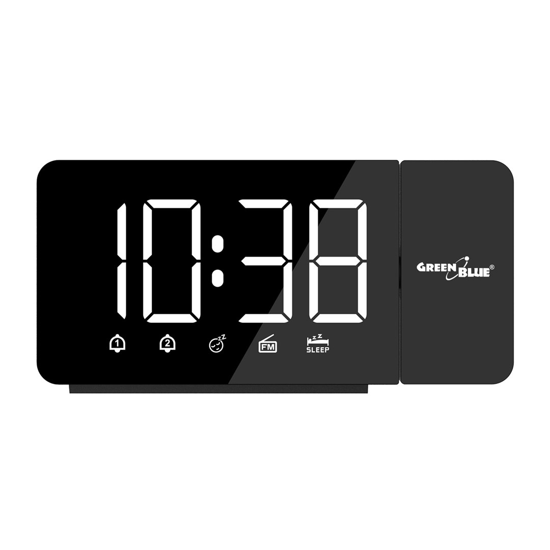 Radio sat s projektorom GREENBLUE GB172 (FM radio, alarm, USB)-2