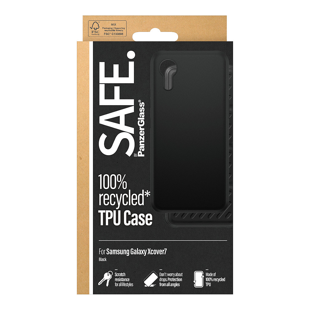 Maska PANZERGLASS za Samsung Galaxy xCover 7 (TPU, crna)-2