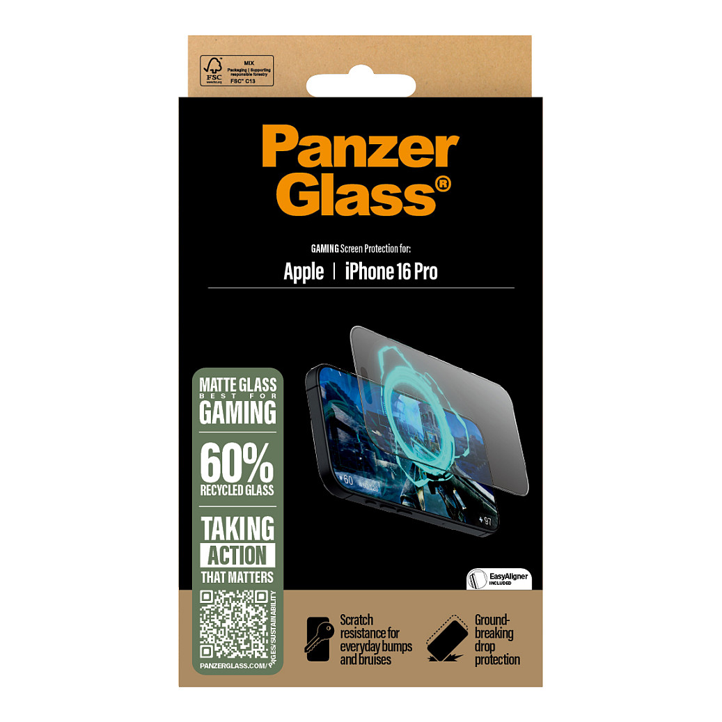 Zaštitno staklo PANZERGLASS za iPhone 16 Pro (Gaming, Ultra-Wide Fit, Matte)-2