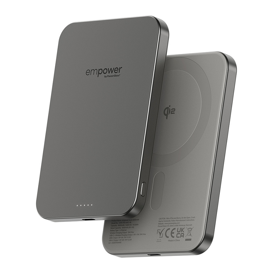 Prijenosna baterija PANZERGLASS Empower Bank (5000mAh, Titanium)-0