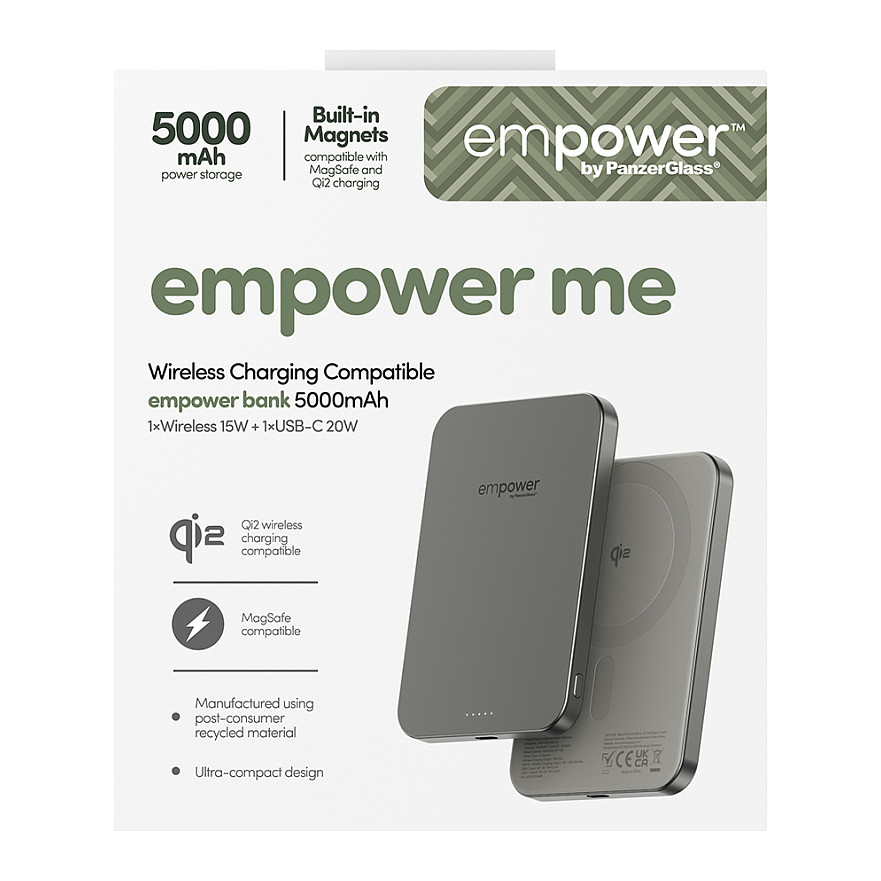 Prijenosna baterija PANZERGLASS Empower Bank (5000mAh, Titanium)-2