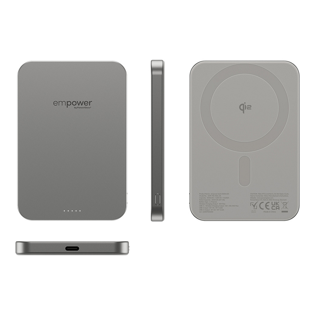 Prijenosna baterija PANZERGLASS Empower Bank (5000mAh, Titanium)-4