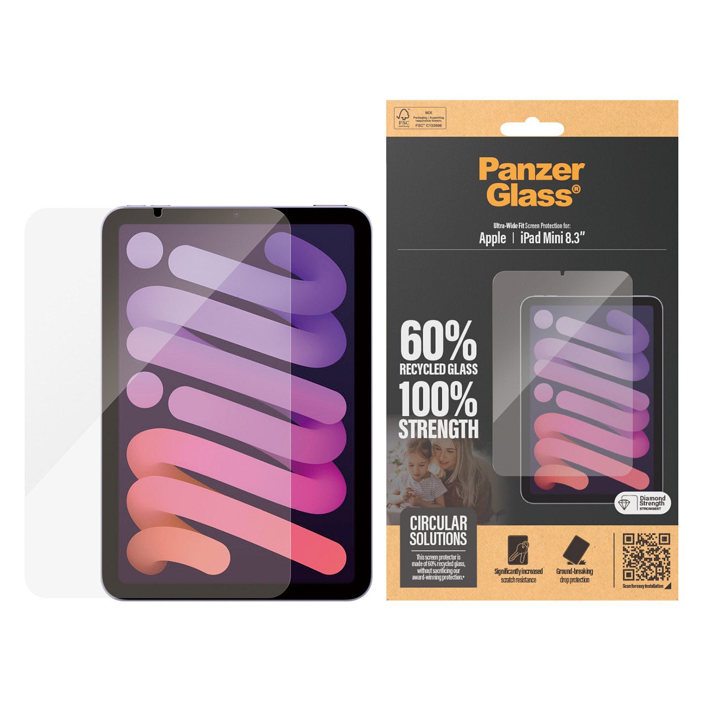 Zaštitno staklo PANZERGLASS za iPad Mini 8.3" (2021/2024) (Ultra-Wide Fit)-1