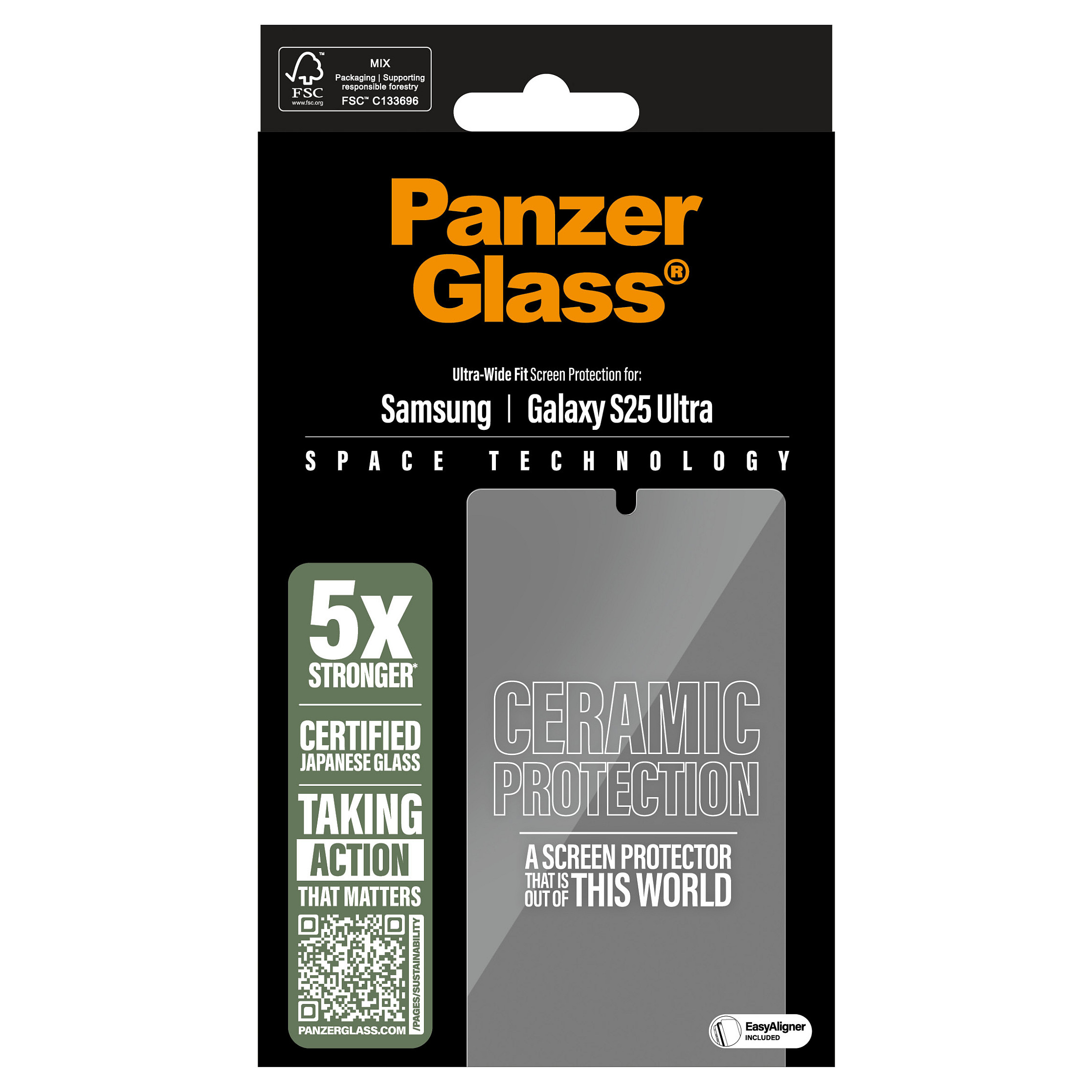 Zaštitno staklo PANZERGLASS za Samsung Galaxy S25 Ultra (Ceramic, Ultra-Wide Fit)-2