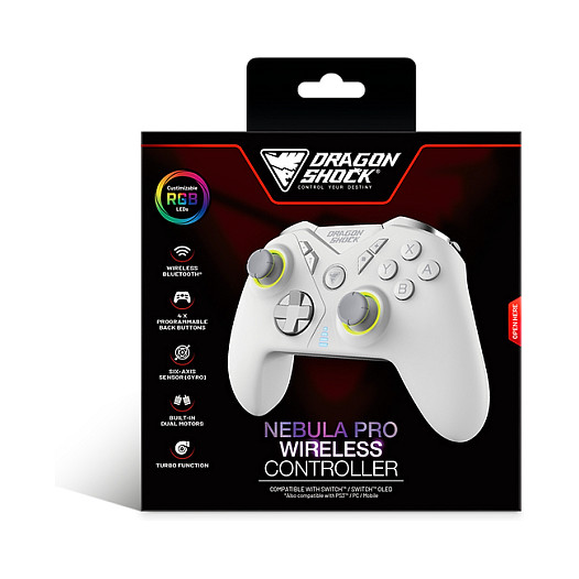 Kontroler DRAGONSHOCK Nebula Pro (bežični, bijeli, za Nintendo Switch)-4
