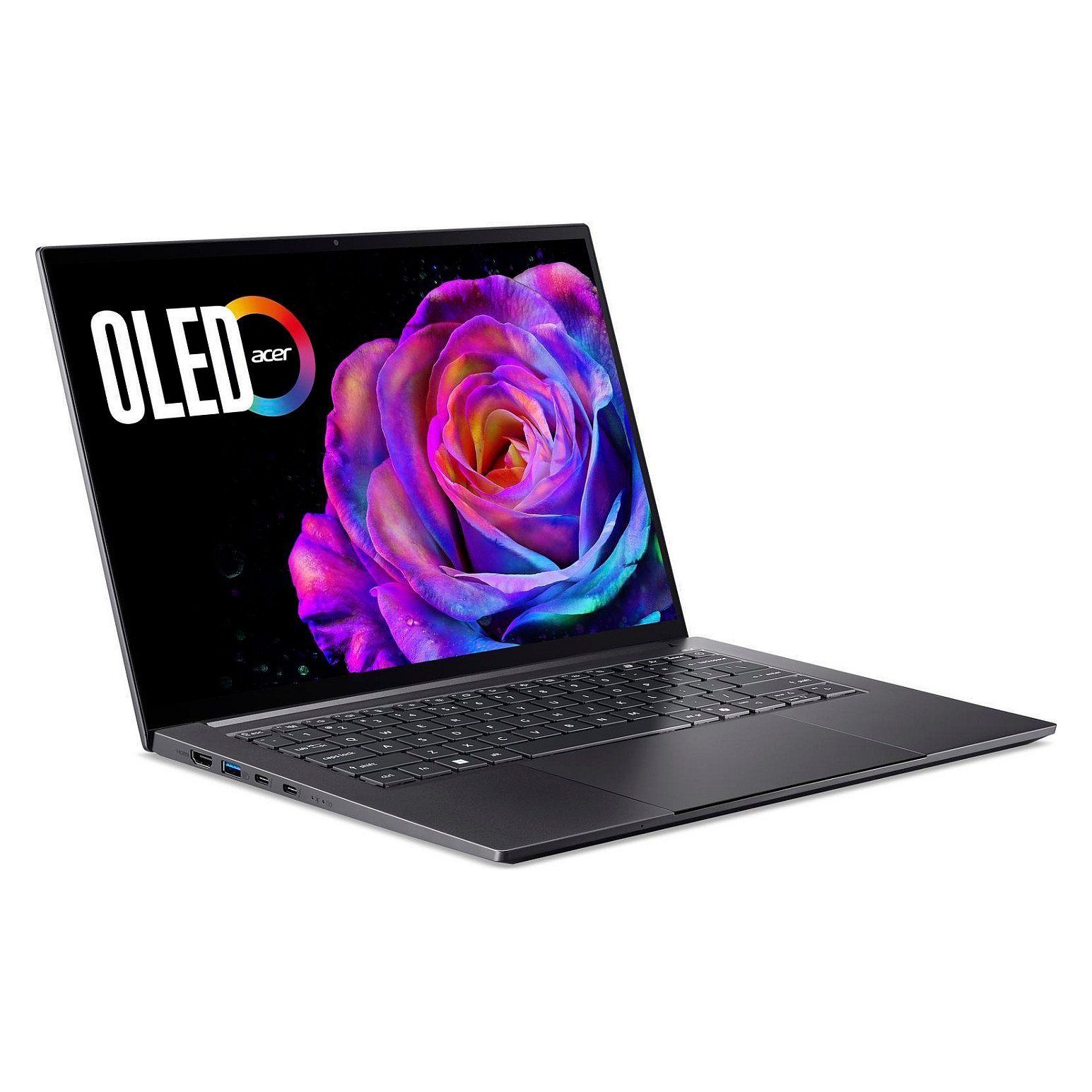 Laptop ACER Swift X 14 OLED SFX14-73G-79BJ (14,5", 2.8K OLED, Intel Core Ultra 7 255H, 32GB, 1TB SSD, GeForce RTX 5060 8GB, Windows 11 Home) sivi – internacionalna non HR tipkovnica-1