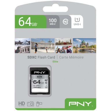 SDXC Memorijska kartica PNY Elite (64GB, R100MB/s)