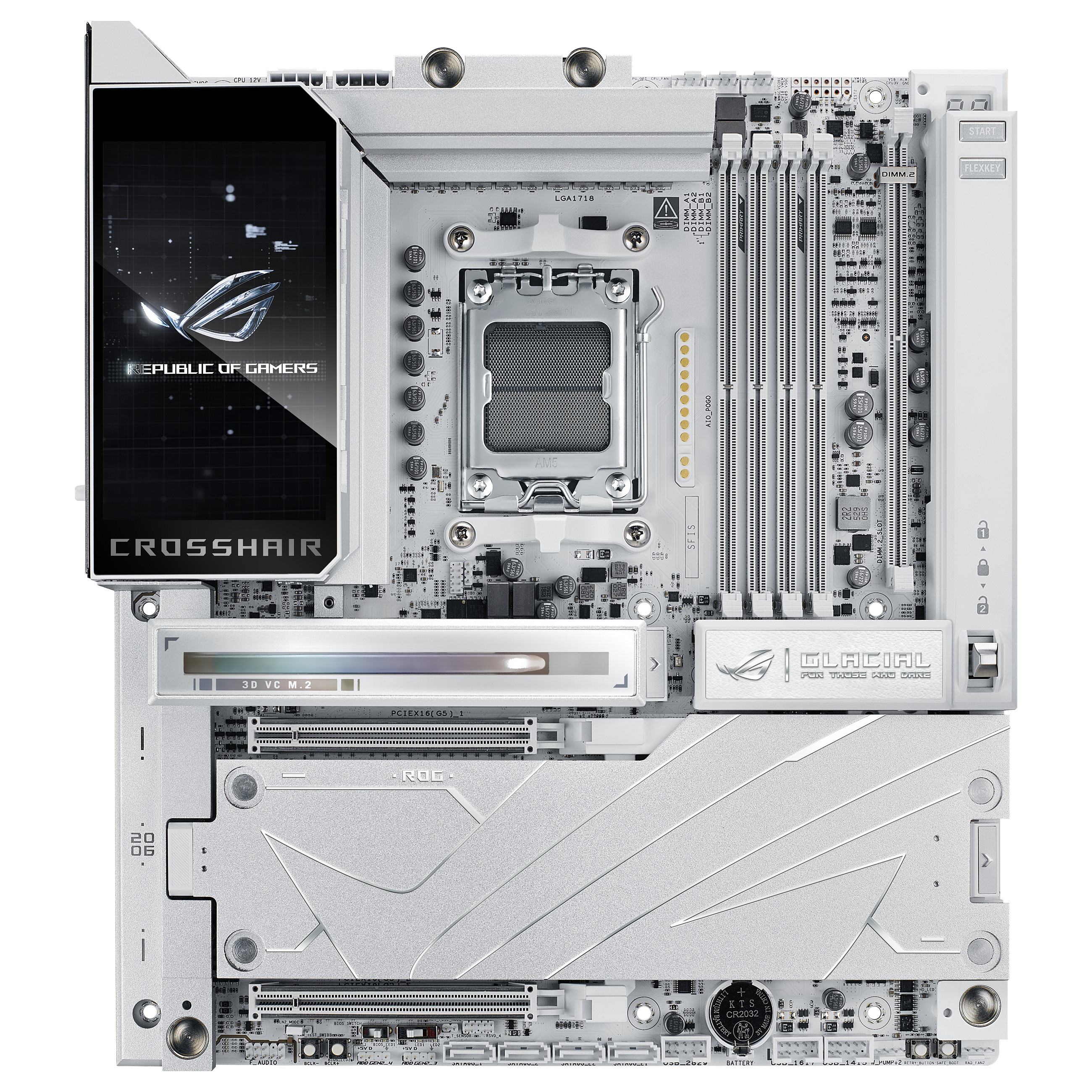 Matična ploča ASUS ROG CROSSHAIR X870E GLACIAL (AMD X870E, Socket AM5, Extended ATX)-1