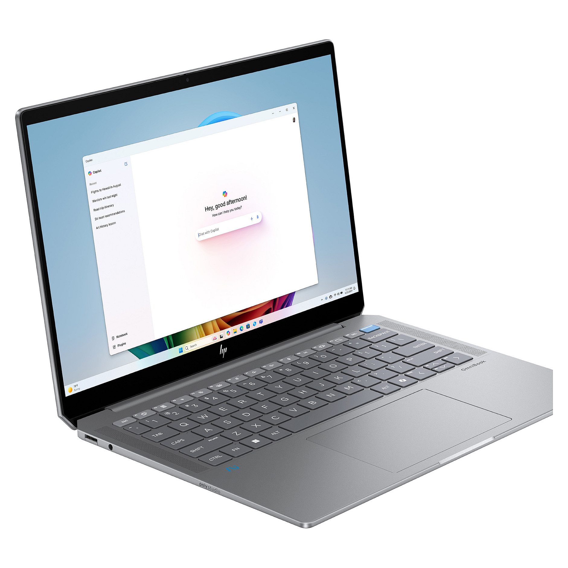 Laptop HP OmniBook X 14-fd0190ng (14" 2.2K Touch, Snapdragon X Elite, 16GB, 512GB SSD, Adreno GPU, Windows 11 Home, Non-HR tipkovnica, Meteor Silver)-13