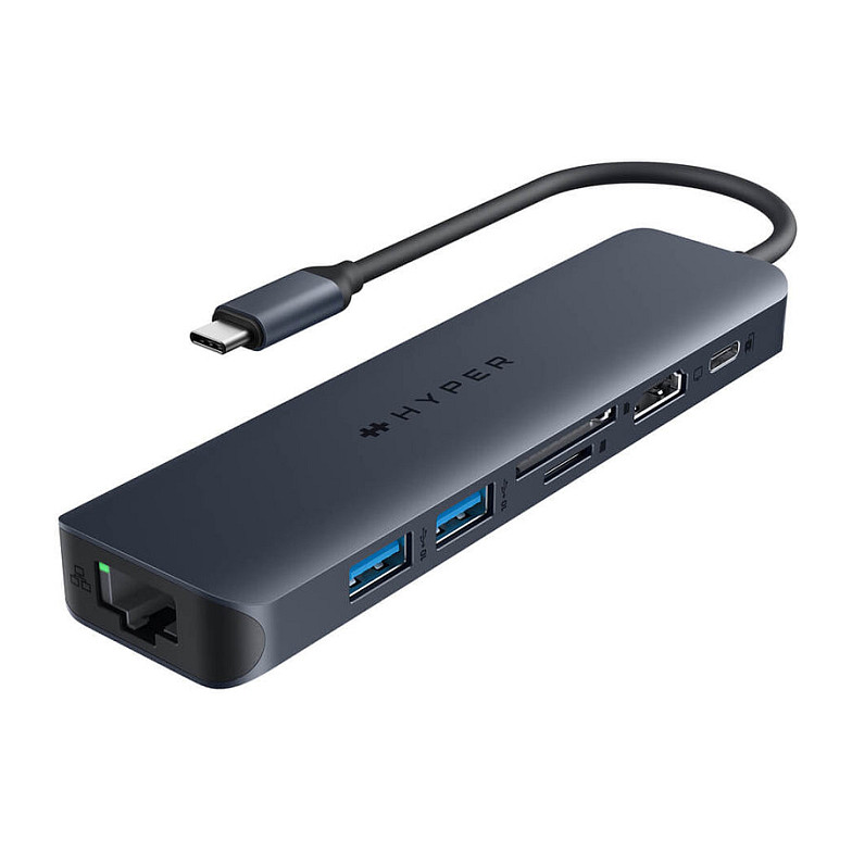 USB-C HUB TARGUS HyperDrive EcoSmart Gen.2 (7-u-1, 4K@60Hz, 100W PD)