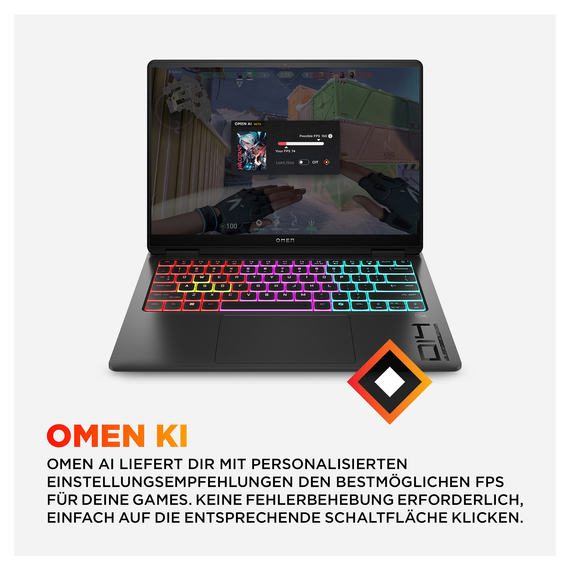 Laptop HP OMEN Transcend 14-fb1075ng (14", 3K OLED, Intel Core Ultra 7 255H, 32GB, 1TB SSD, GeForce RTX 5060, Windows 11) – internacionalna non HR tipkovnica-0