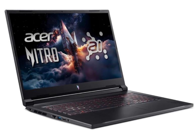 Laptop ACER Nitro V17 ANV17-41-R7VZ (17,3" QHD IPS, AMD Ryzen 7 260, 32GB RAM, 1TB SSD, NVIDIA GeForce RTX 5070, Win 11 Home, INT. tipkovnica, crni) - NH.QZJEG.005-1