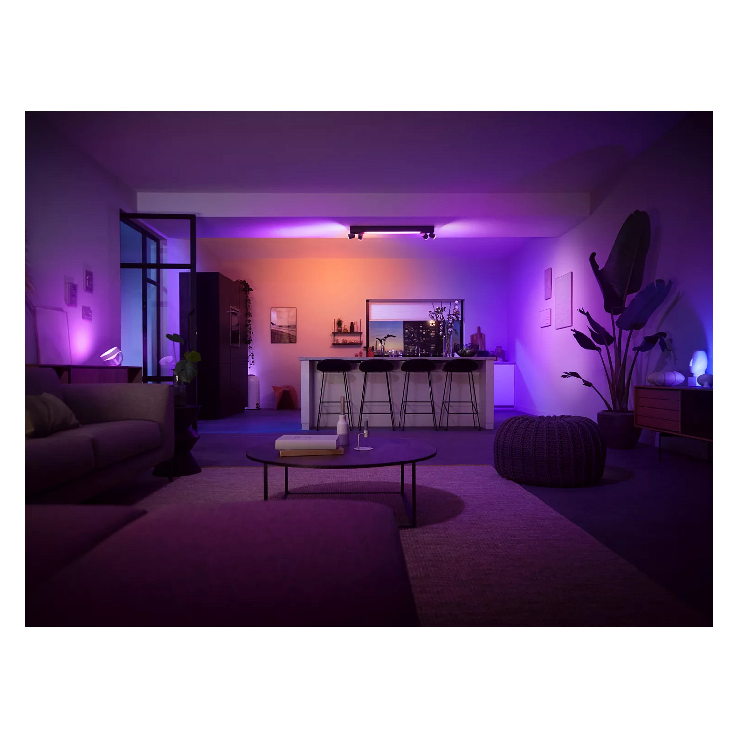 Stropna spot svjetiljka PHILIPS Hue Centris 4 (White and Color Ambiance, crna)-1