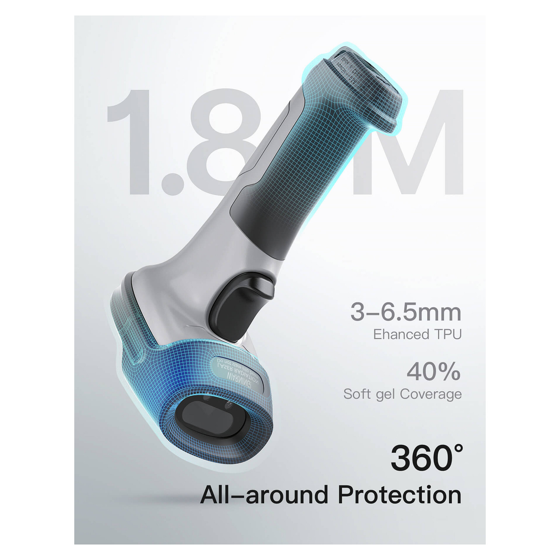 Barcode skener INATECK BCST-72 (sivi)-5