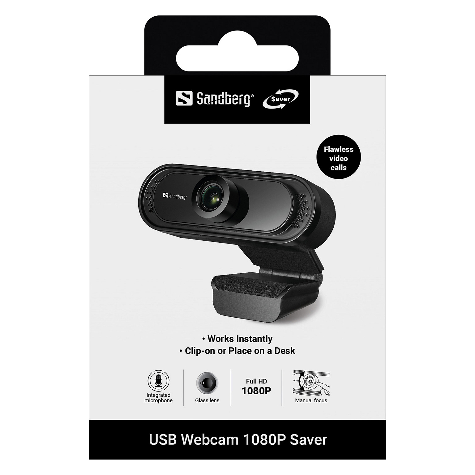 Web kamera SANDBERG Saver USB 1080p (Full HD, 30 fps, ugrađeni mikrofon)-4
