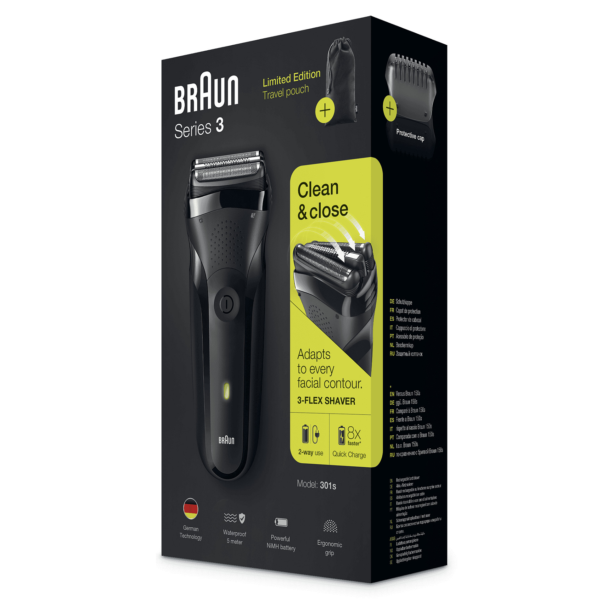 Brijaći aparat BRAUN Series 3 301s (3-Flex glava, periv pod vodom)-2