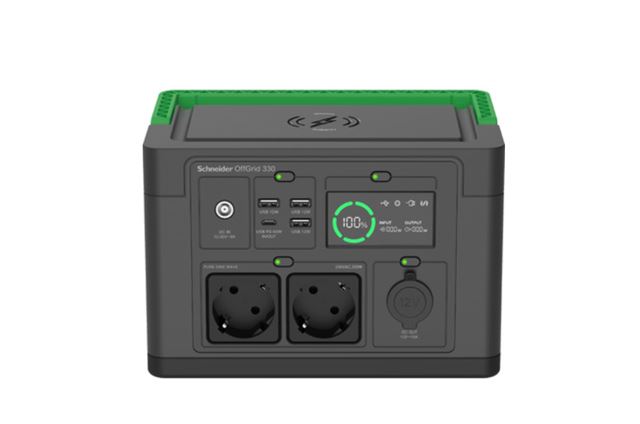 Prijenosna baterijska stanica APC Off Grid PPS330-GR (332Wh, 2x Schuko, USB-C, bežični punjač)