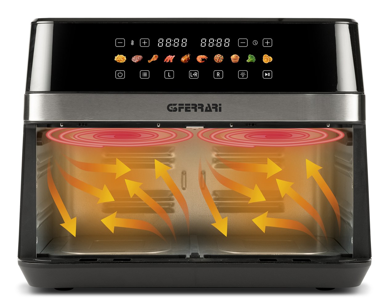 Friteza na vrući zrak G3 FERRARI G10223 (Dvostruka, 12L, 2200W, Crna/Inox)-3