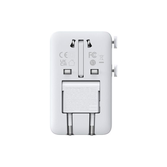 Putni adapter ANKER Nano Travel Adapter 5in1 (20W, bijeli)-10