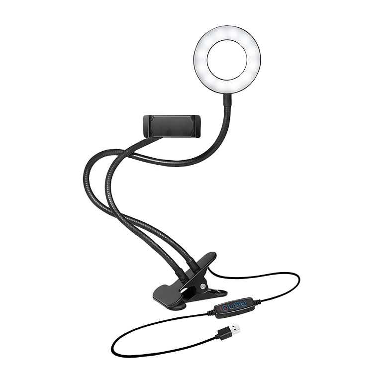 Držač za mobitel LOGILINK s Ring Light svjetlom (8.5cm)-0