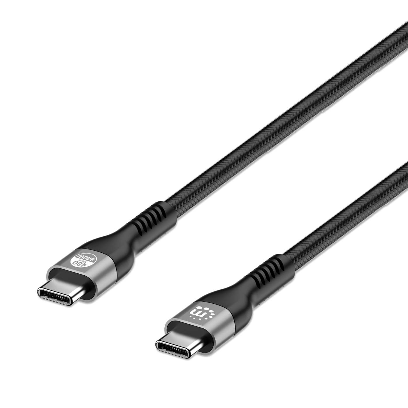 Kabel MANHATTAN USB-C na USB-C (PD 3.1, 240W, 480Mbps, 2m)