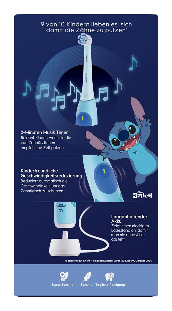 Dječja električna zubna četkica ORAL-B iO Kids Stitch (Plava)-2