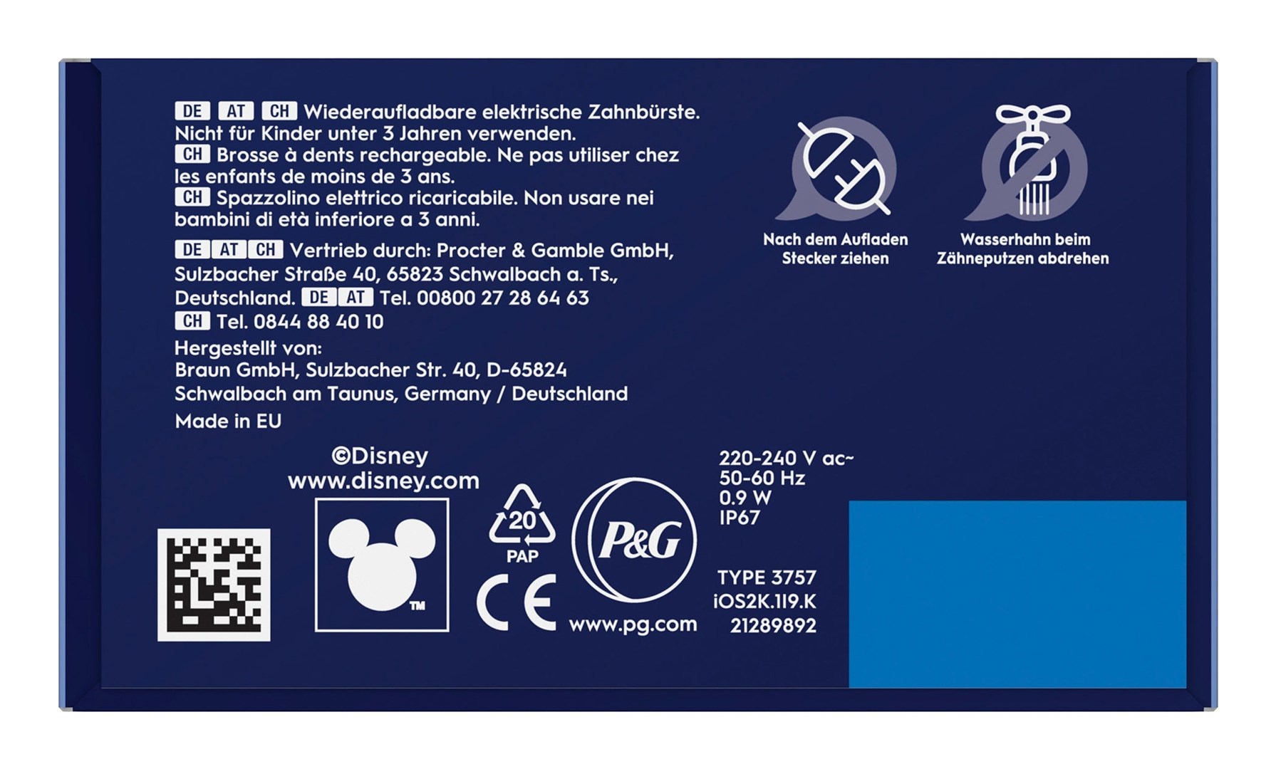 Dječja električna zubna četkica ORAL-B iO Kids Stitch (Plava)-5