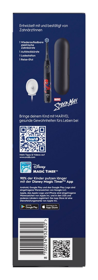 Električna četkica za zube ORAL-B iO Kids Spiderman (dječja, crna)-4